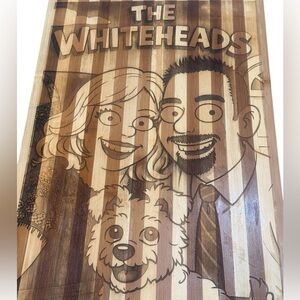 Custom Engraved Wood Charcuterie cutting board perfect for holidays weddings